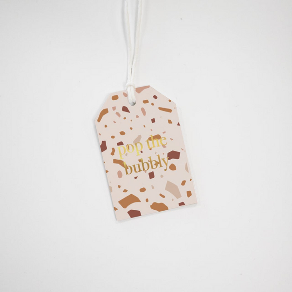Gift Tag - Pop the Bubbly Terrazzo