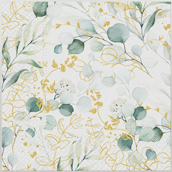 Golden Eucalyptus Paper Napkins
