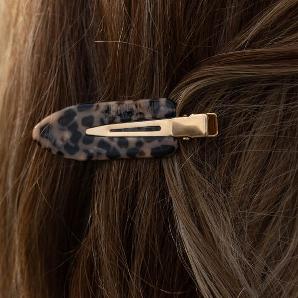 Barrette Hair Clip Set - Leopard