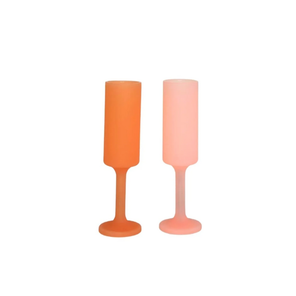 Silicone Unbreakable Champagne Flutes - Peach + Petal