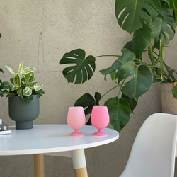Silicone Unbreakable Wine Glasses - Flamingo + Lotus