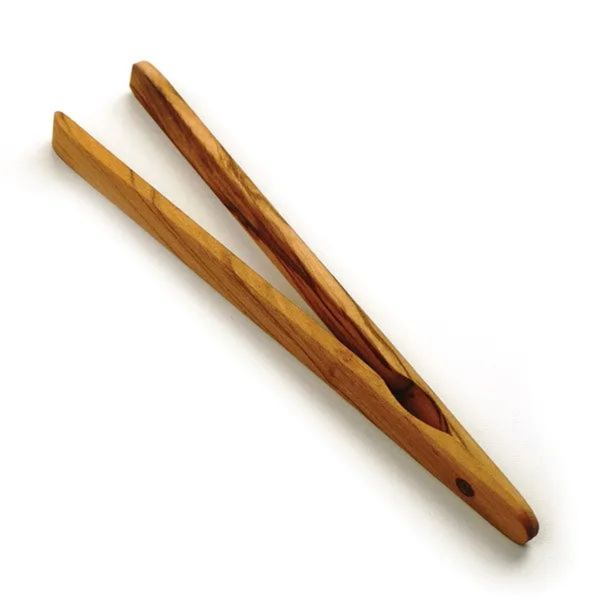Olivewood Toast Tongs