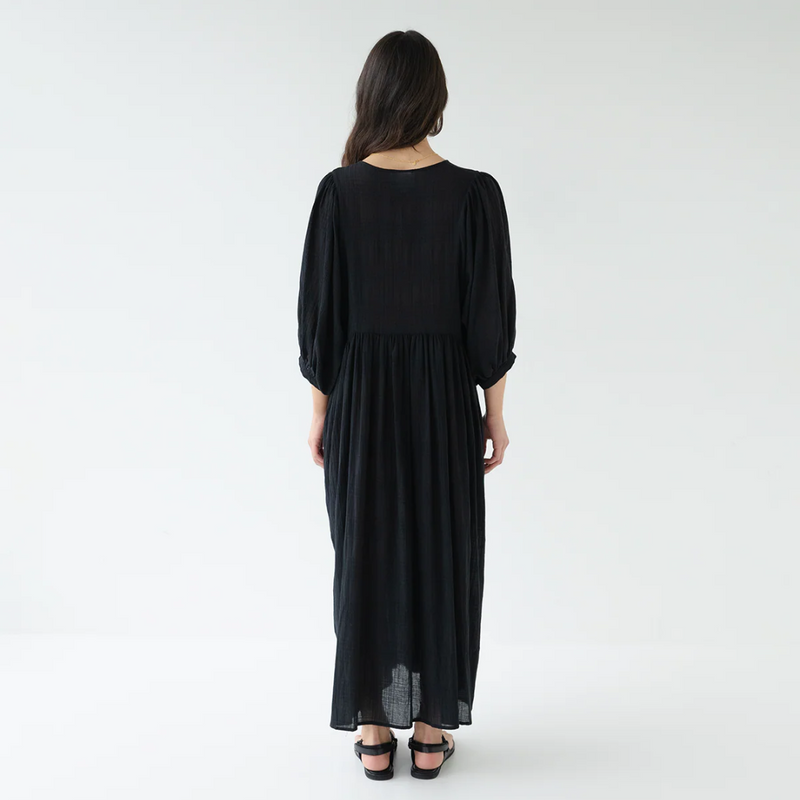 Midi Dress - Black Check