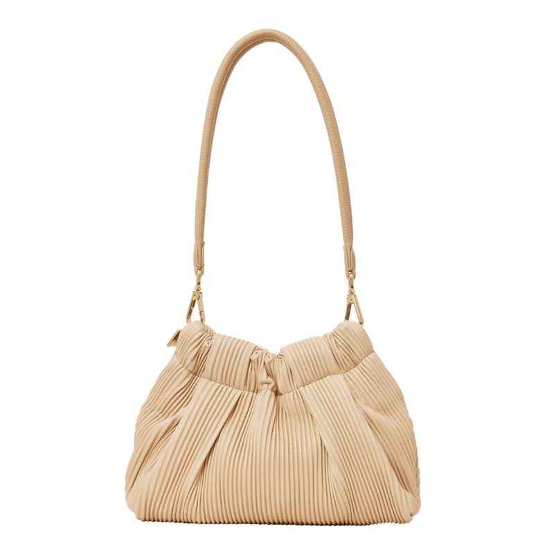 Alexis Shoulder Bag - Biscotti Pleat