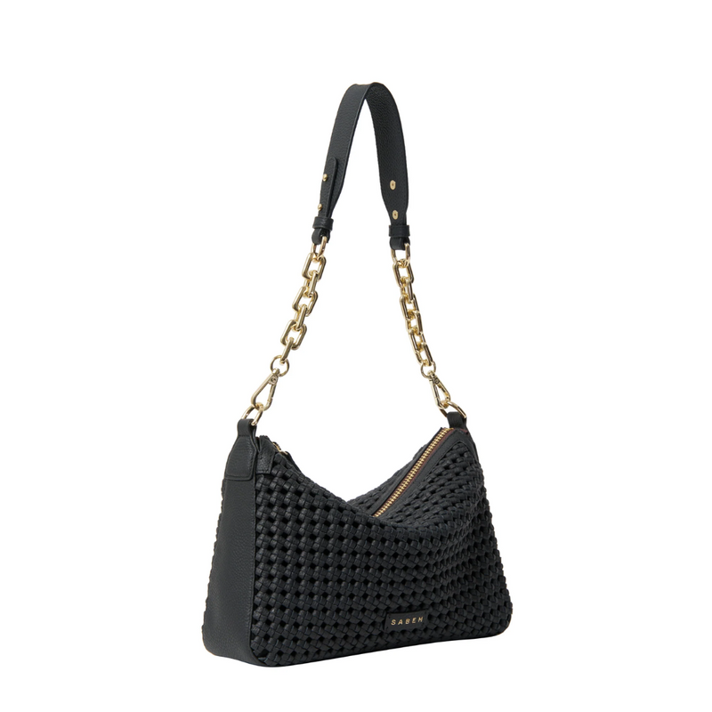 Dane Shoulder Bag - Black Braid