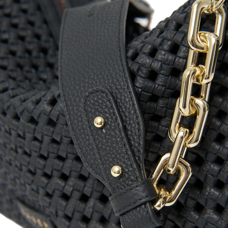 Dane Shoulder Bag - Black Braid