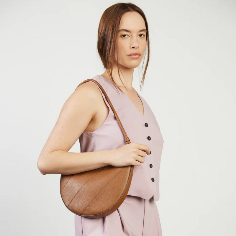 Gani Shoulder Bag - Tan Bias