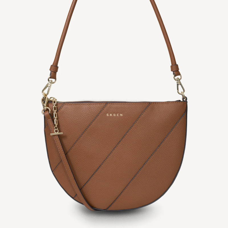 Gani Shoulder Bag - Tan Bias