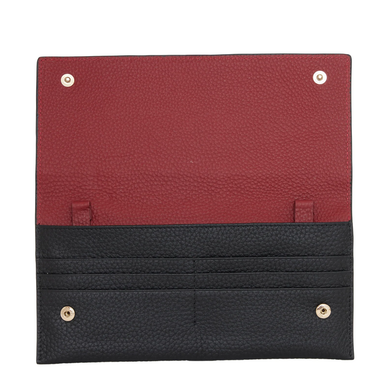 Joe Wallet - Black + Cherry