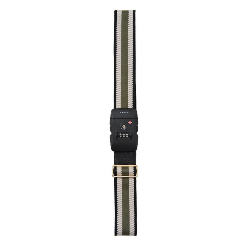 London Luggage Strap - Cactus Stripe