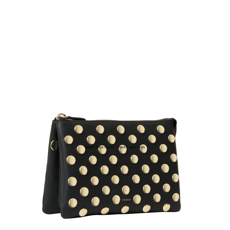 Tilly's Big Sis Crossbody - Black + Gold Stud