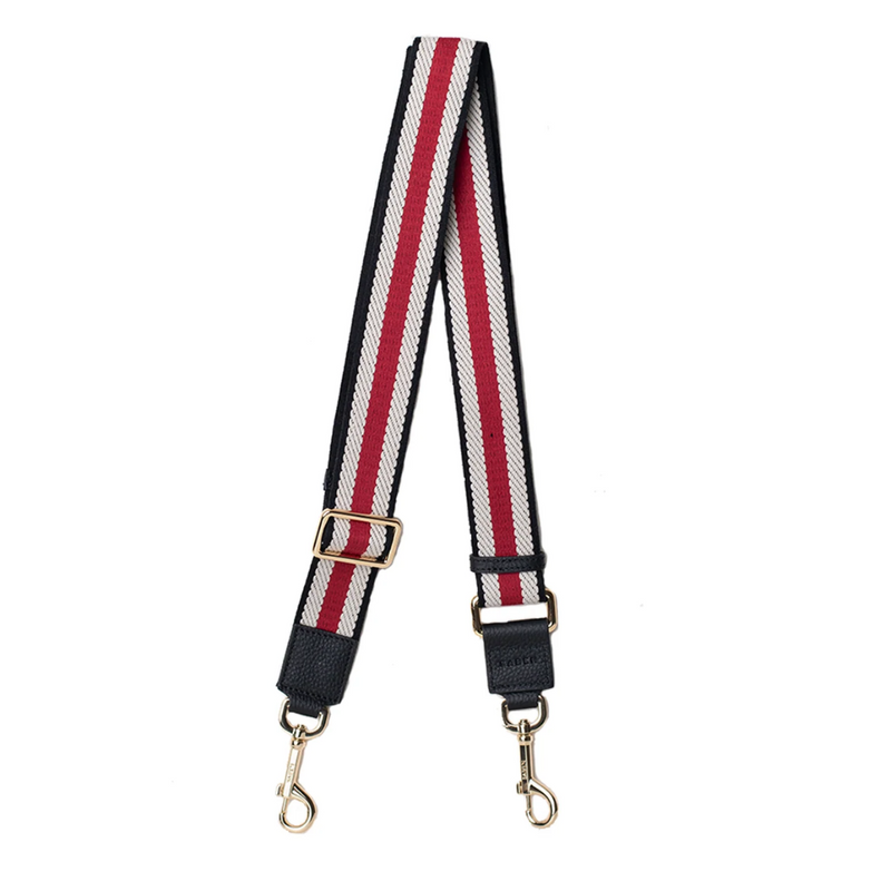 Feature Bag Strap - Black + Red + White