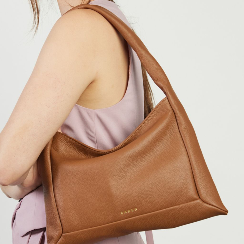Hazel Shoulder Bag - Tan Luxe