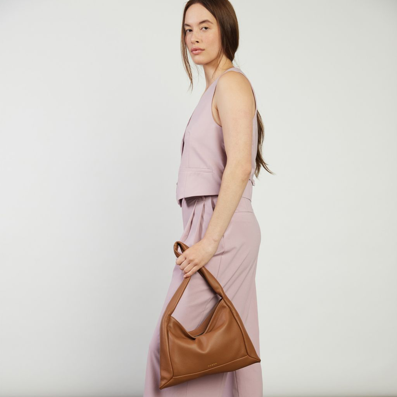 Hazel Shoulder Bag - Tan Luxe