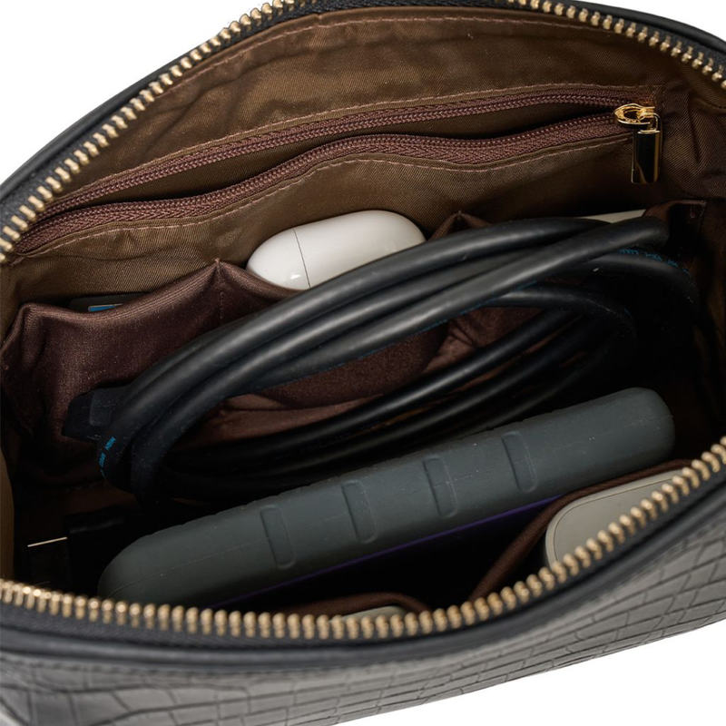 Tate Tech Pouch - Black Croc