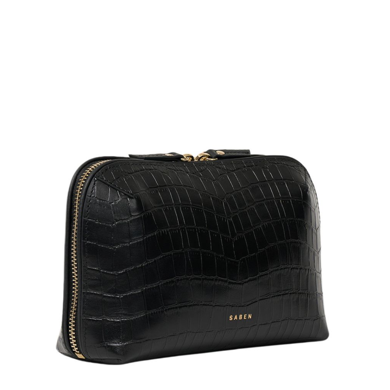 Tate Tech Pouch - Black Croc