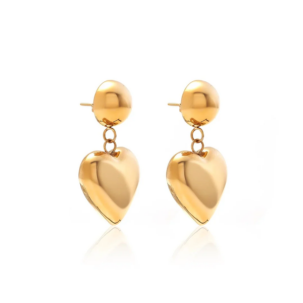 Cupid Drop Earrings - Gold