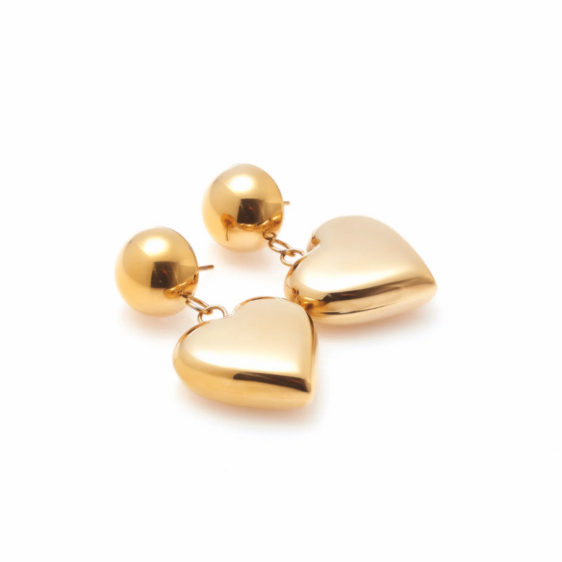 Cupid Drop Earrings - Gold
