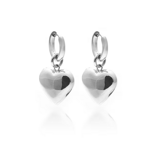 Bisous Hoop Earrings - Silver