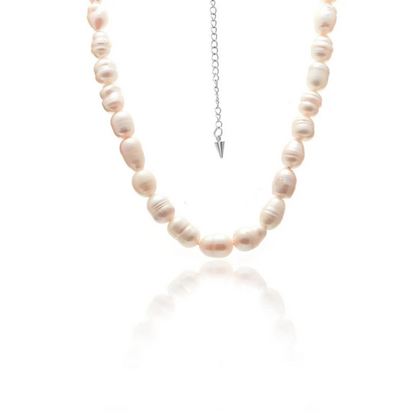 Blanc Necklace - Pearl + Silver