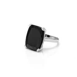 Goddess Ring Onyx + Silver