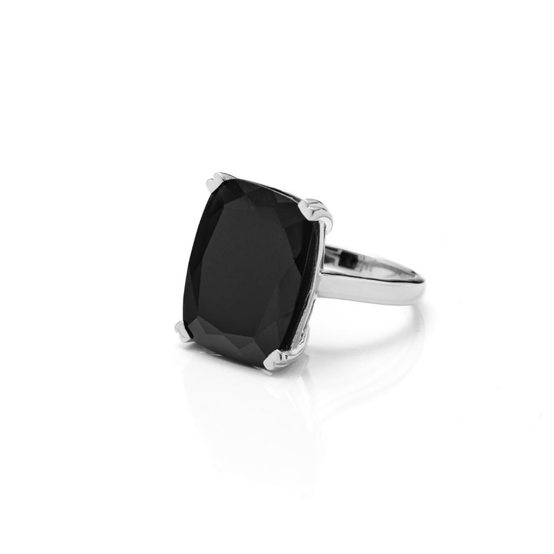 Goddess Ring Onyx + Silver