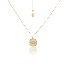 Guiding Star Necklace - White Topaz + Gold