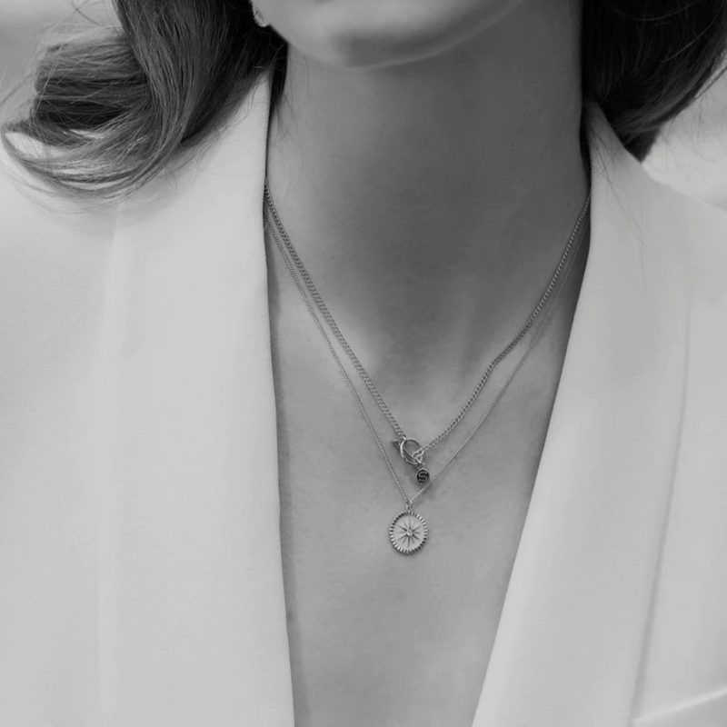Guiding Star Necklace - White Topaz + Silver
