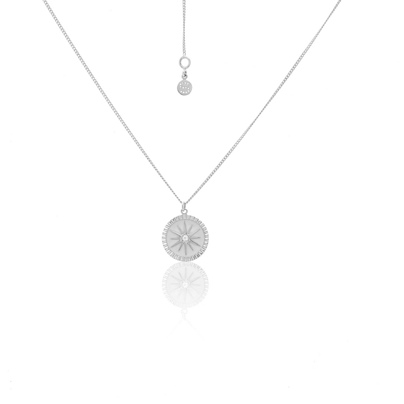 Guiding Star Necklace - White Topaz + Silver