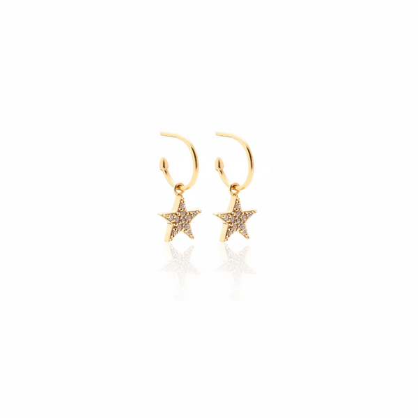 Lumiere Star Hoops - Gold