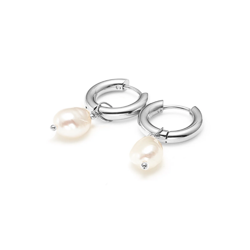 Allure Hoop Earrings - Silver