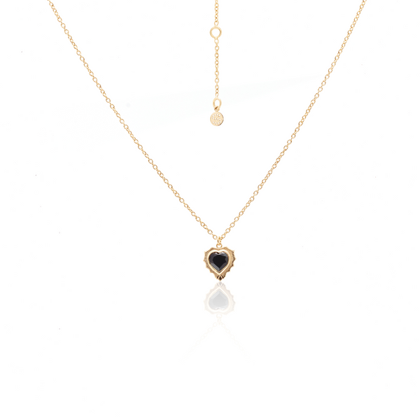 Amour Necklace - Black + Gold