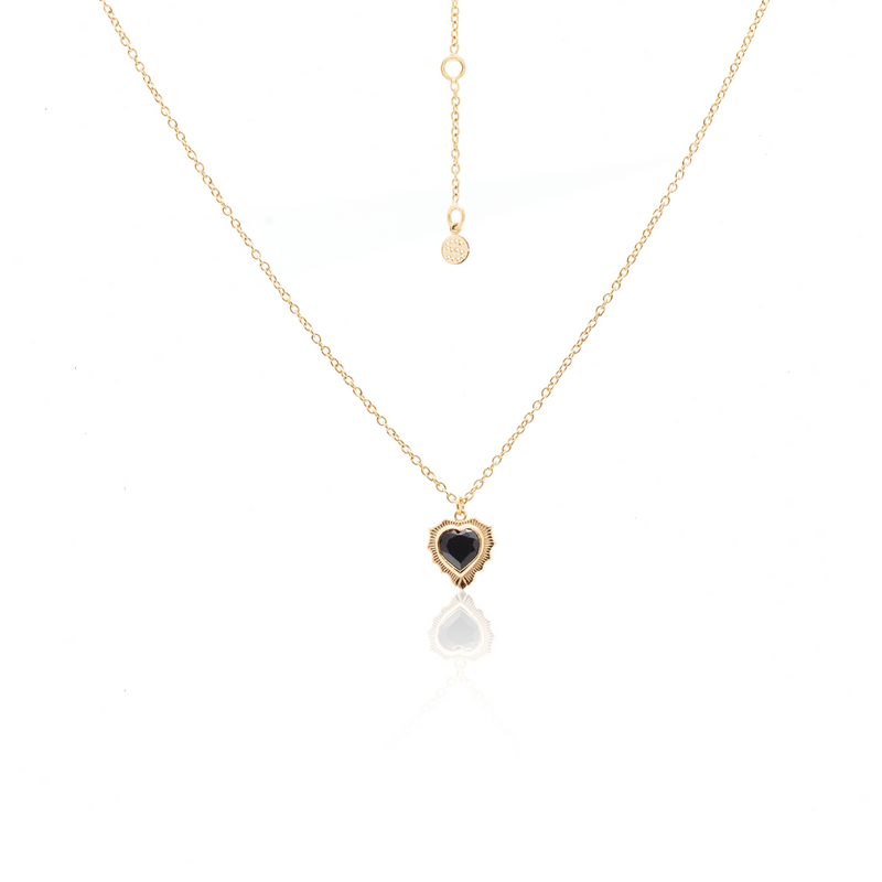 Amour Necklace - Black + Gold