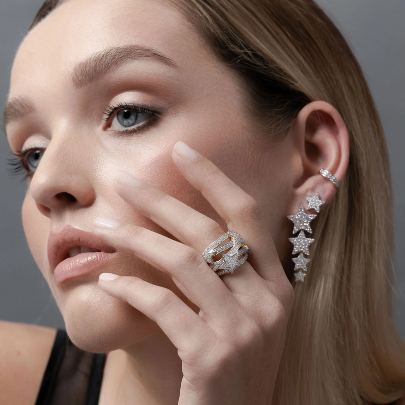 Etoile Drop Earrings - Silver