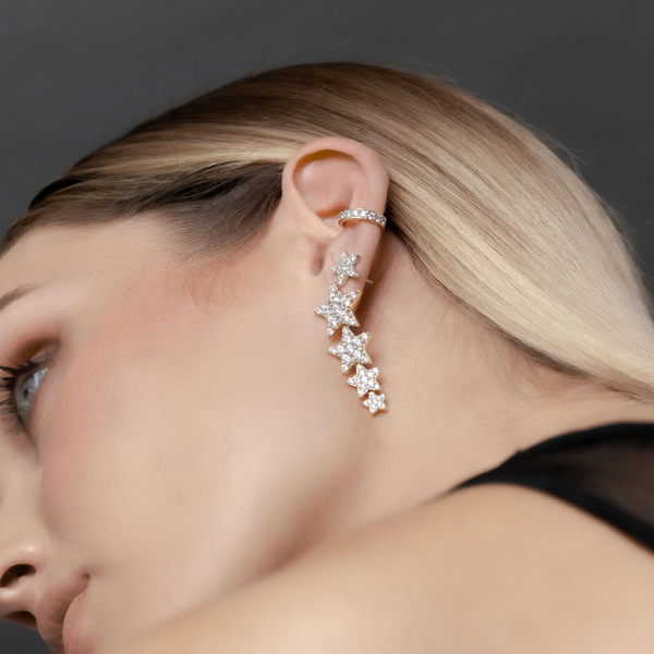 Etoile Drop Earrings - Silver