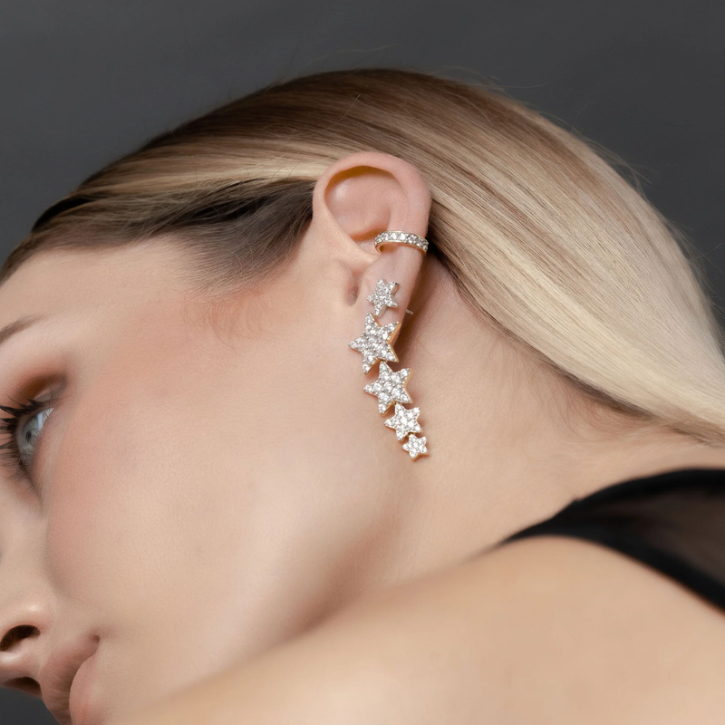 Etoile Drop Earrings - Silver