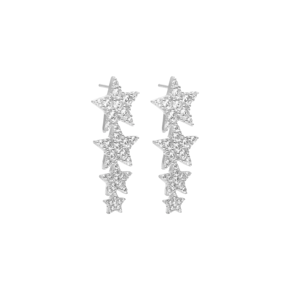 Etoile Drop Earrings - Silver