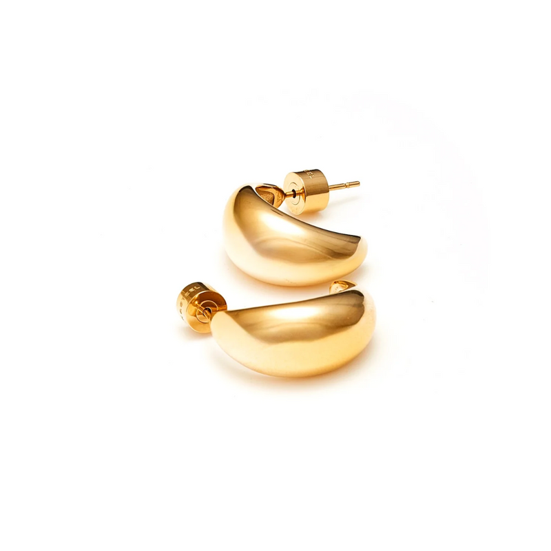 Dynamic Medium Hoop Earrings - Gold