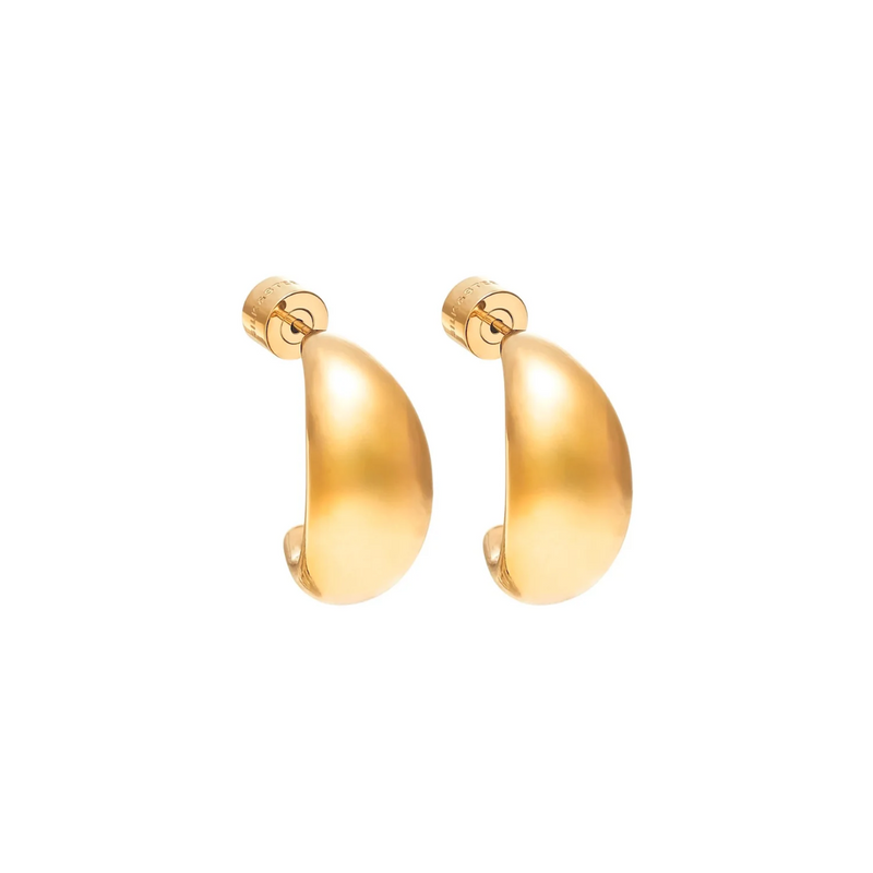 Dynamic Medium Hoop Earrings - Gold