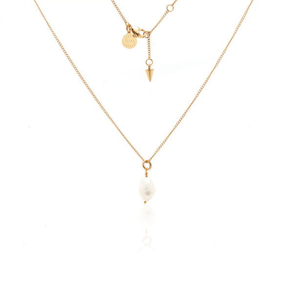 Bianca Necklace - Pearl + Gold