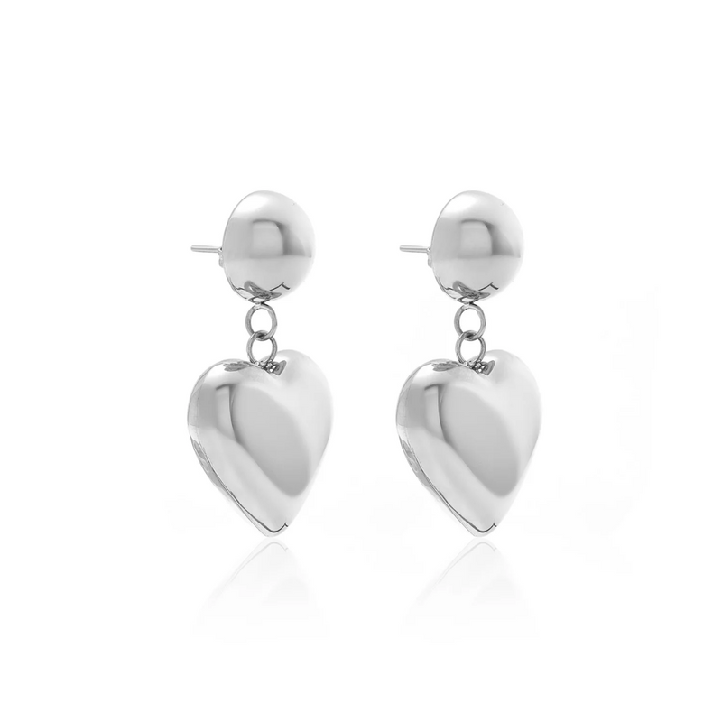 Cupid Drop Earrings - Silver