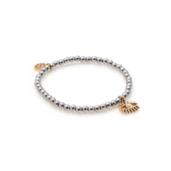Guardian Bracelet - Pearl + Silver + Gold