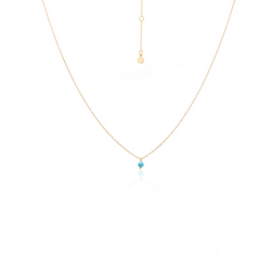 Mini Turquoise Necklace - Gold