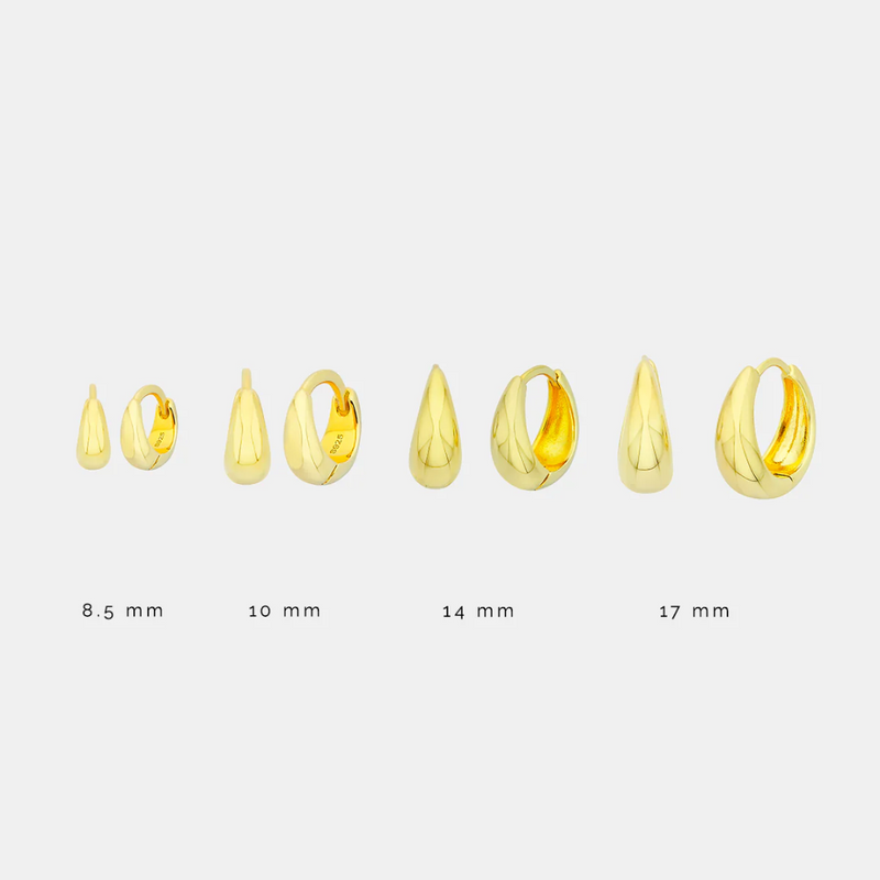 Drop Huggies - Gold 17mm