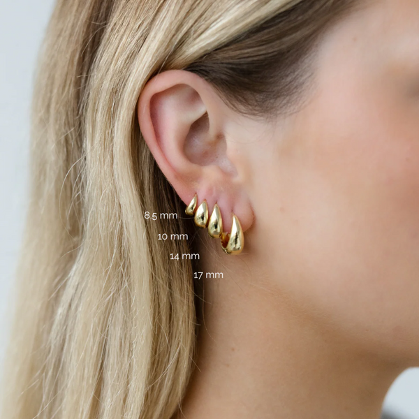 Drop Huggies - Gold 14mm