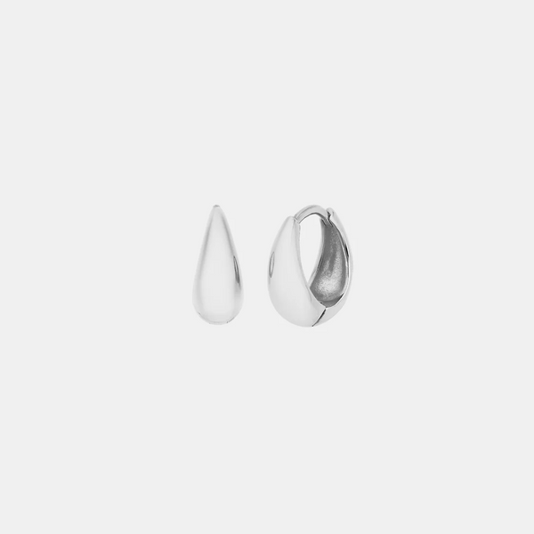 Drop Huggies - Silver 14mm