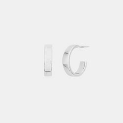 Standard Hoop Studs - Silver 16mm