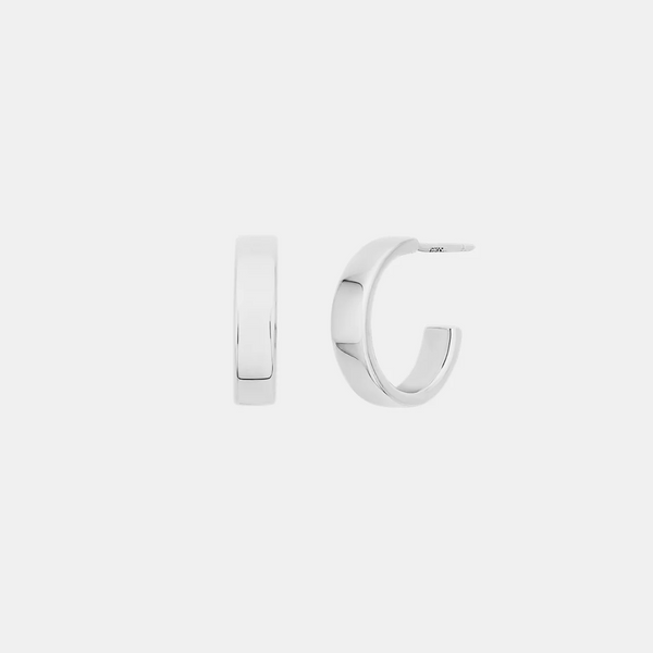 Standard Hoop Studs - Silver 16mm