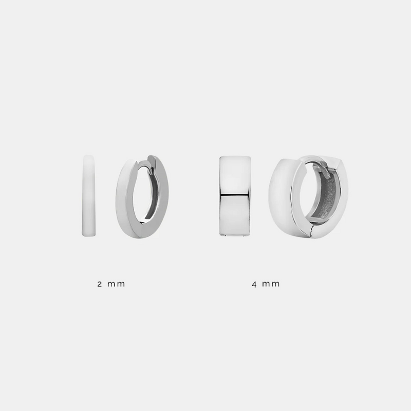 So Classic Huggies - Silver 2mm