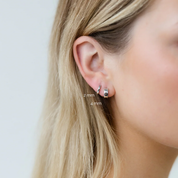 So Classic Huggies - Silver 4mm